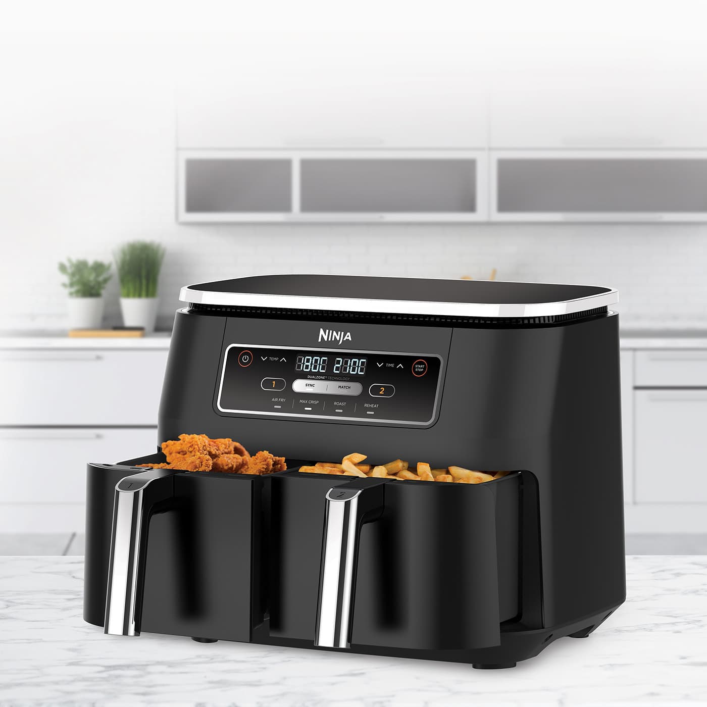 Ninja Foodi 4in1 Dual Zone Air Fryer 7.6L AF200UK Ninja Catalog